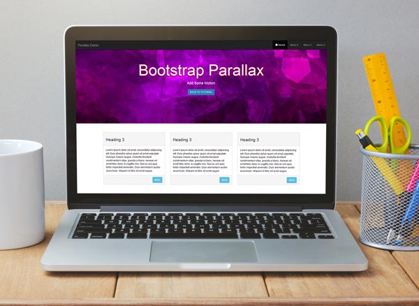Bootstrap Parallax on Laptop